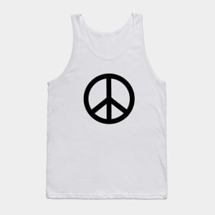 PEACE Sign Black Retro Tank Top